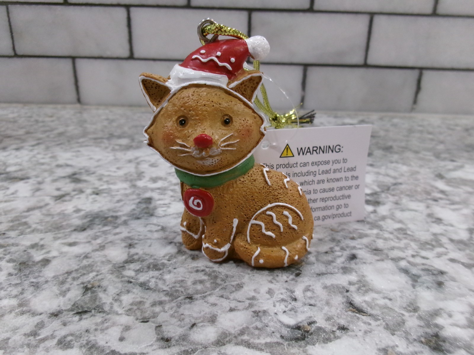 Cracker Barrel Gingerbread Cat Ornament, ***NEW*** - 2\