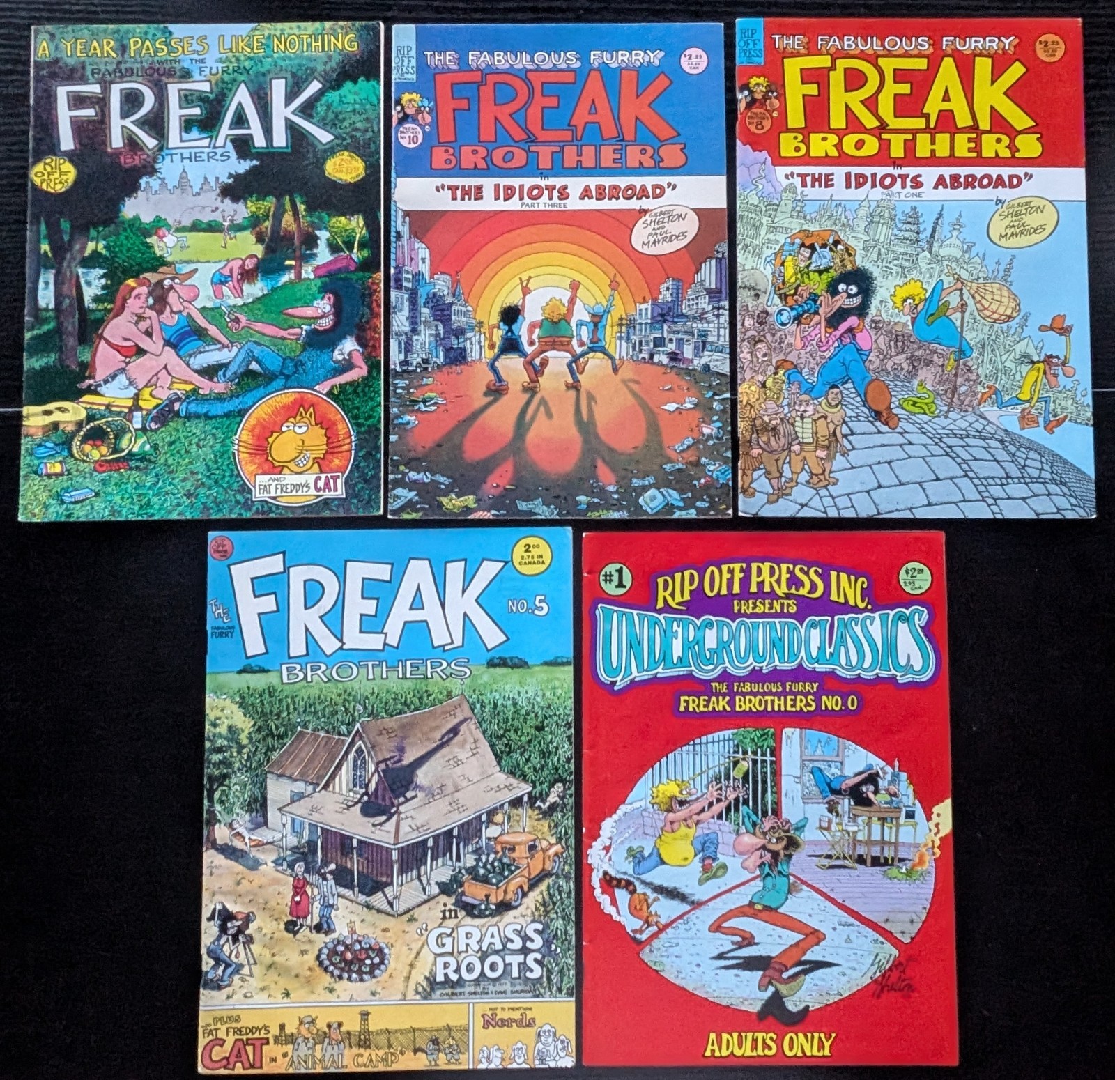 Fabulous Furry Freak Brothers Lot 5 Gilbert Shelton Rip Off Press Fabulous Furry Freak Brothers Lot 5 Gilbert Shelton Rip Off Press