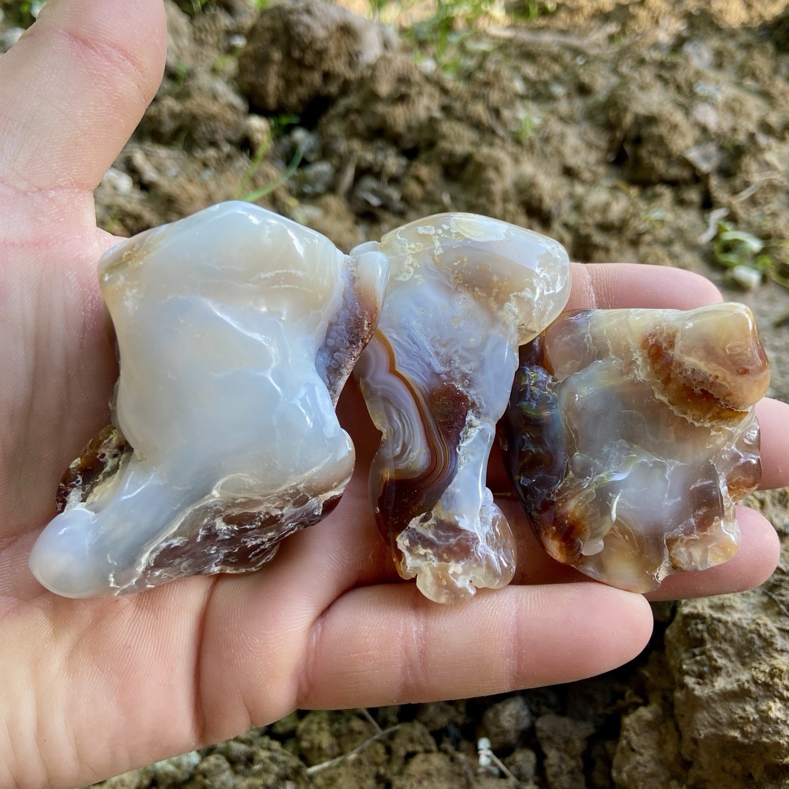 3 Pc Polished Flame Agate Specimens Lot 8.29 Oz 3 Pc Polished Flame Agate Specimens Lot 8.29 Oz