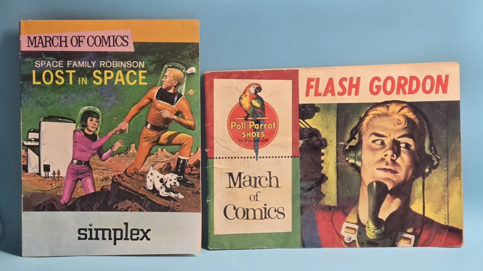 Vntg March of Comics Shoe Store Promo Lot  #142 Flash Gordon  #352 Lost in Space
