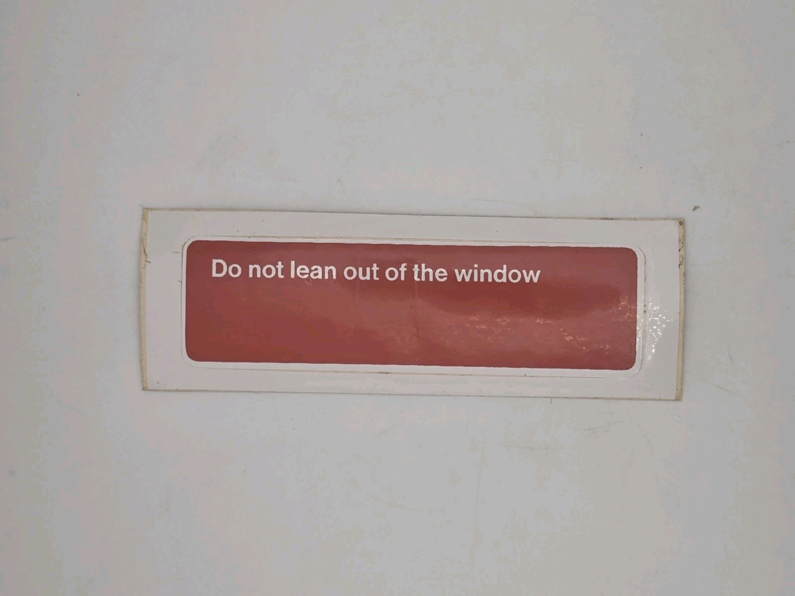British Rail BR Carriage Window Safety Label “Do Not Lean Out Of The Window” BR