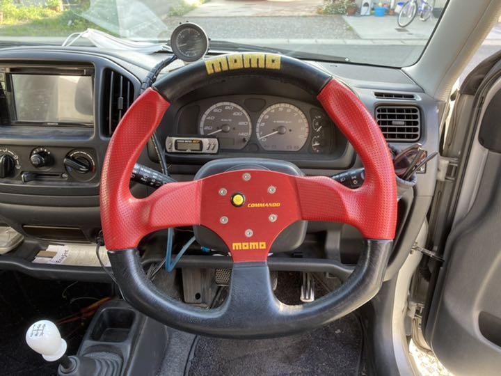 MOMO COMMANDO Steering Wheel Used with Wiring and Bolts F/S ##