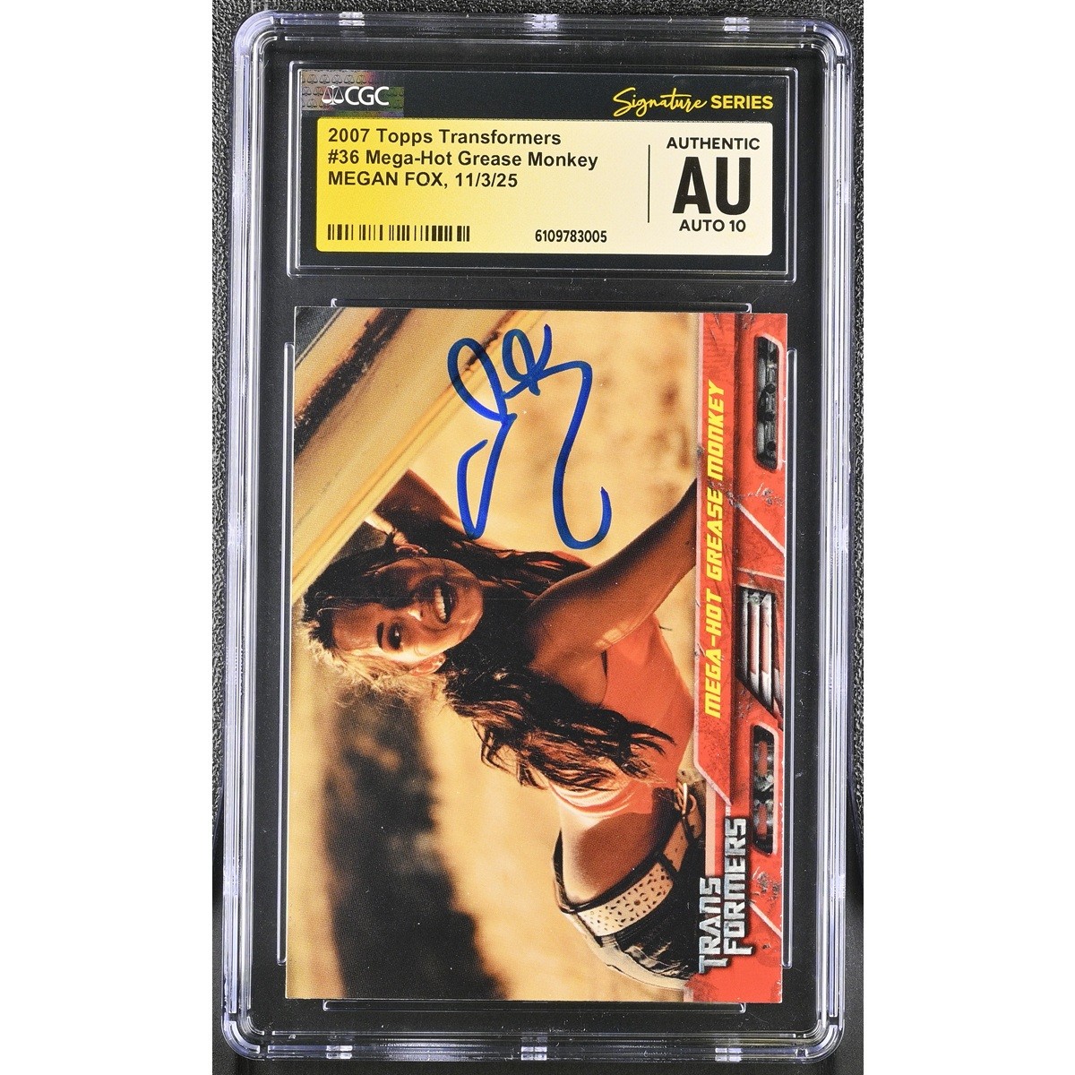 2007 Topps Transformers #36__CGC Auto 10__Signed by Megan Fox