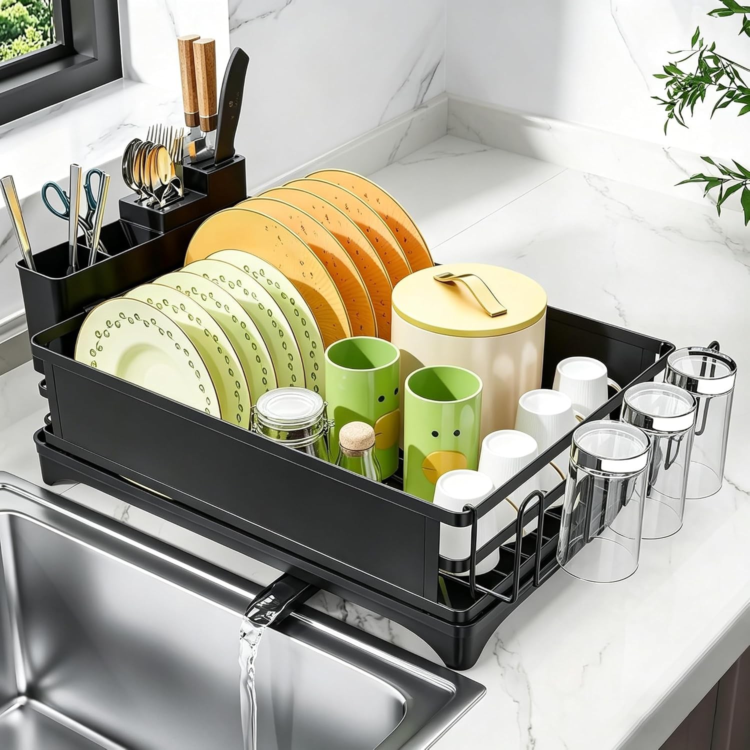 Dish Drying Rack for Kitchen Counter, 11.7