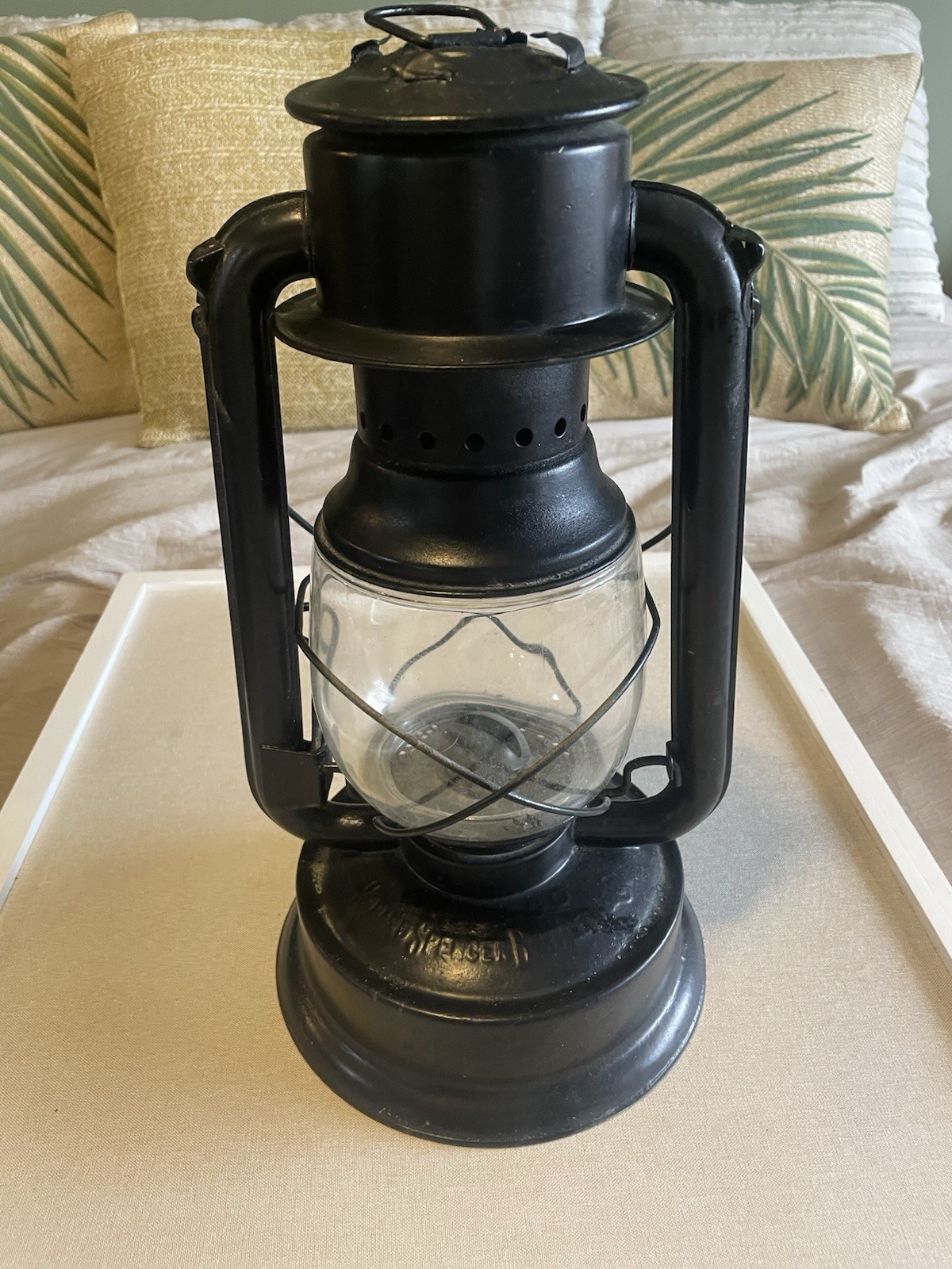Antique Early Oil Lantern Vtg Hibbard Spencer Bartlett Co Lantern NO3 Lamp Black