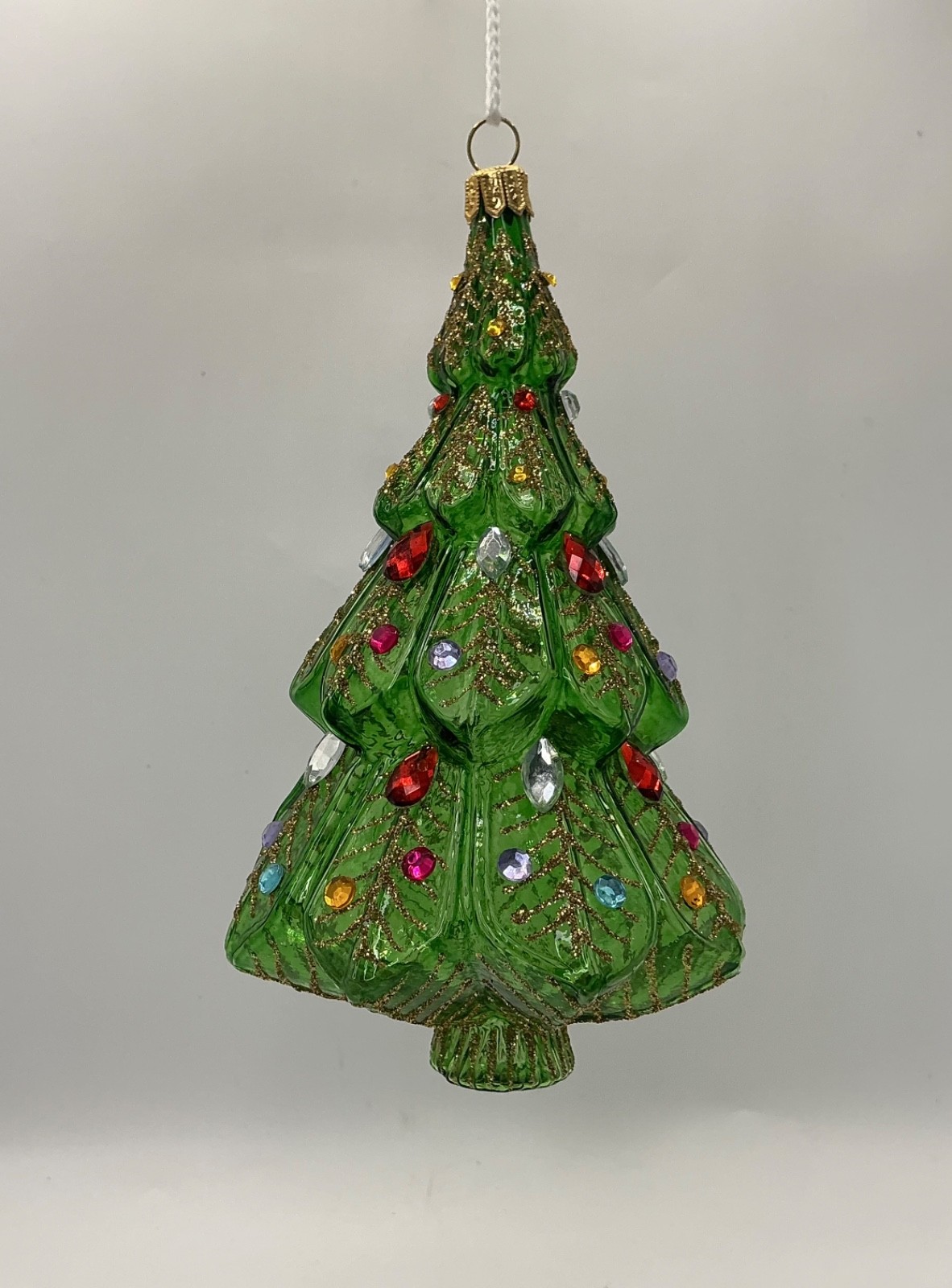 European hand-blown glass Christmas tree ornament, Made in Poland