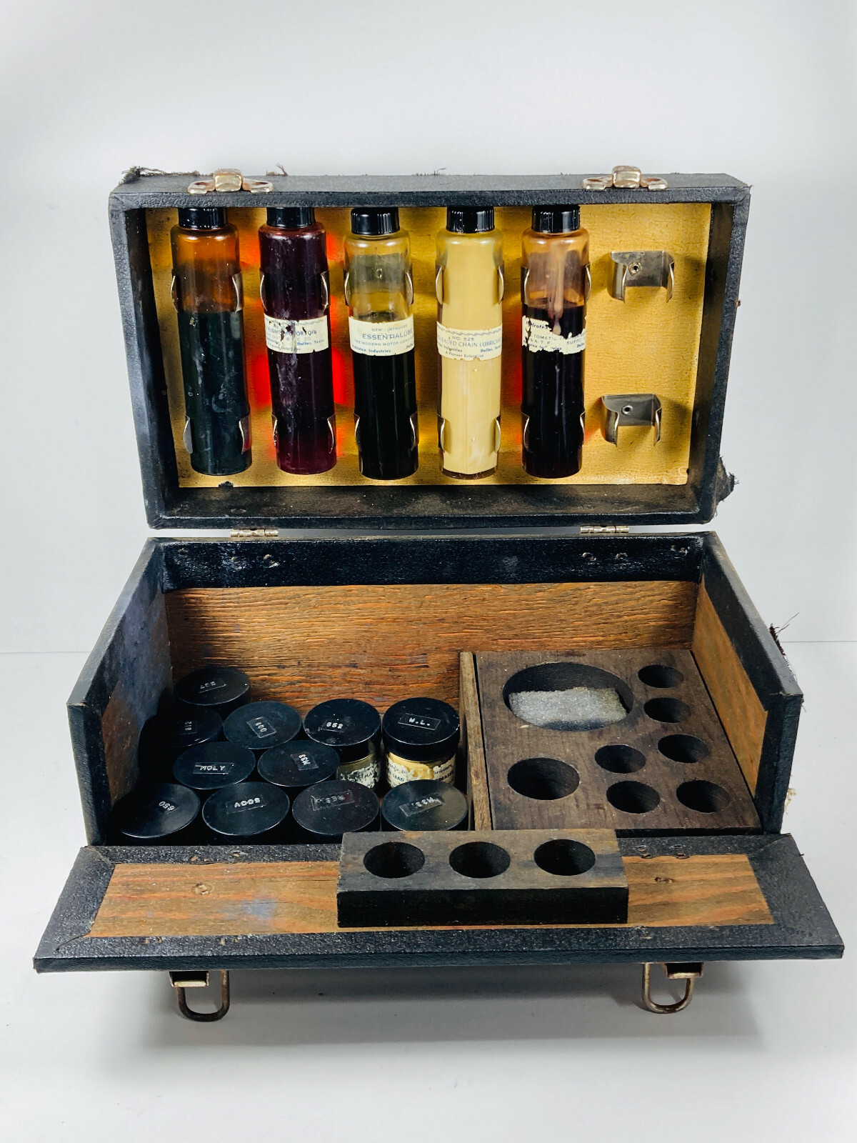 Vintage Hydrotex Gas & Oil Lubricant Salesman Sample Travel Kit 