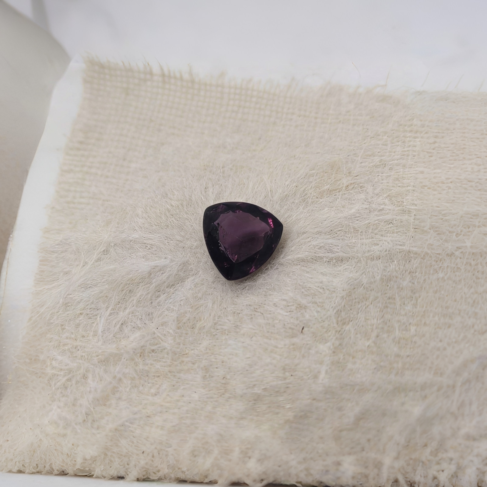Trillion Purple Sapphire Loose Stone 10-12CT, Deep Violet Gem for Artisan Mounts Trillion Purple Sapphire Loose Stone 10-12CT, Deep Violet Gem for Artisan Mounts