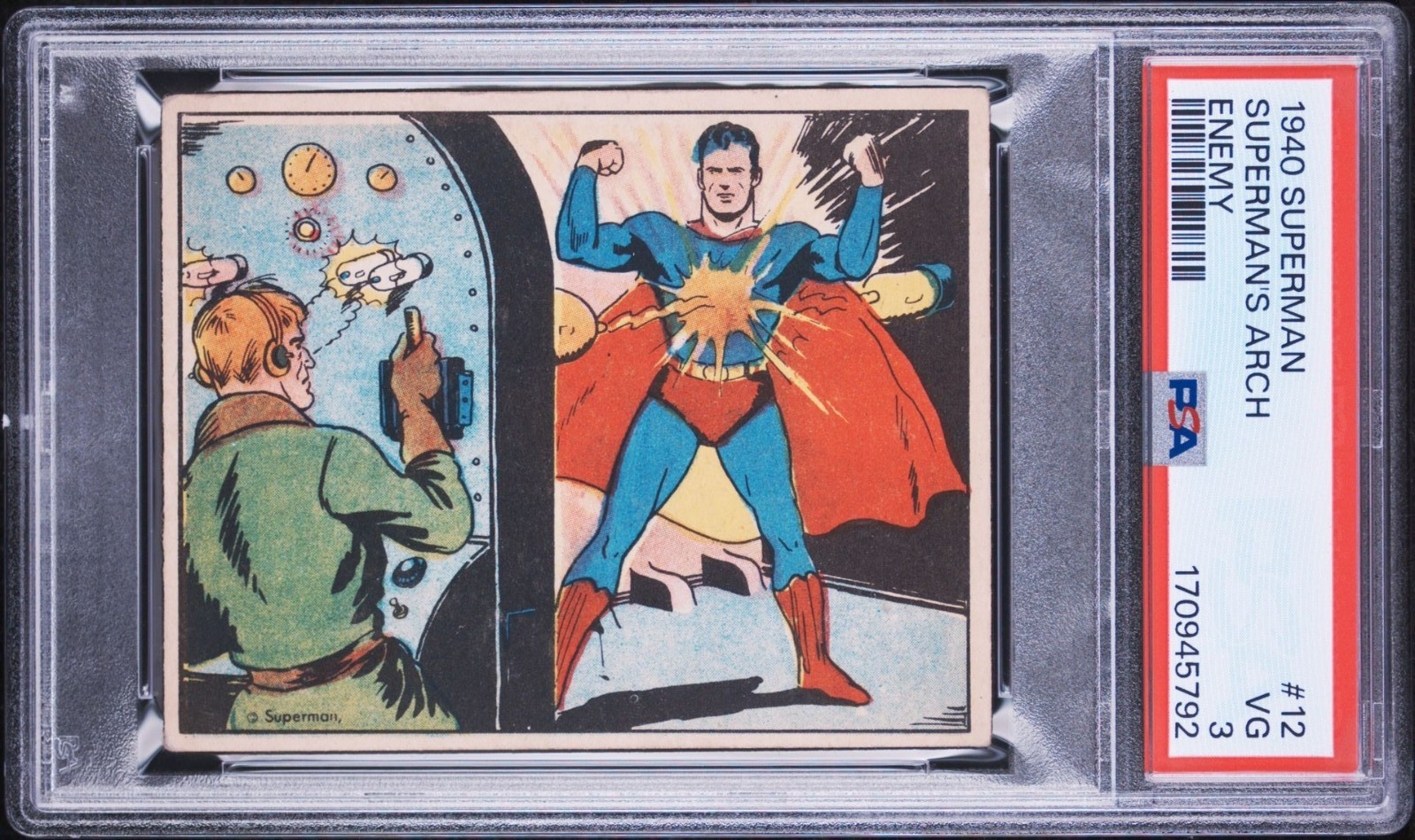 1940 Superman #12 SUPERMAN\'S ARCH ENEMY - PSA 3 - LEX LUTHOR RC - FRESHLY GRADED