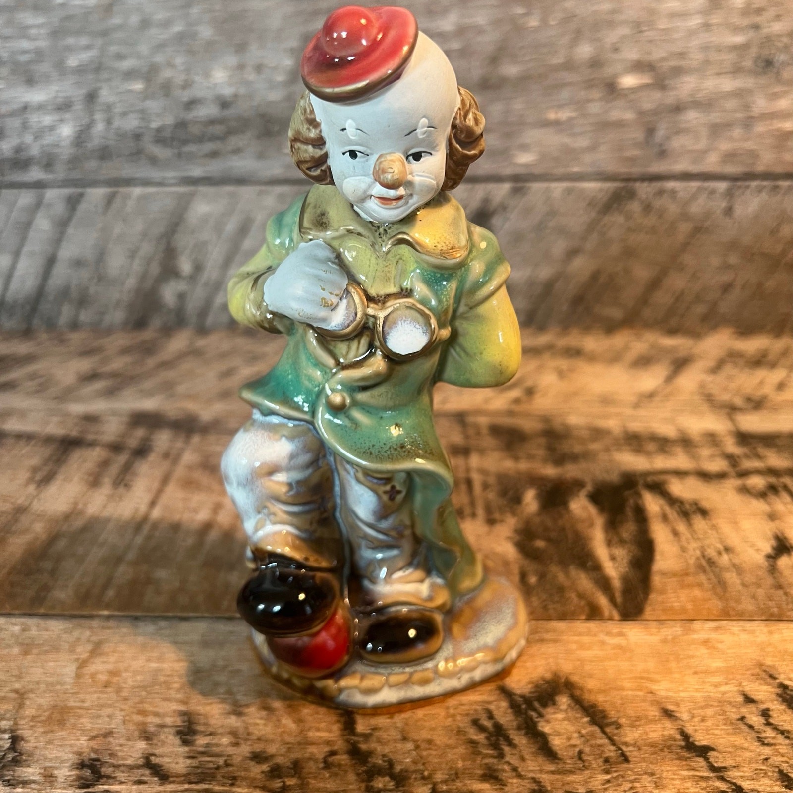 Vintage Clown Hobo Traveler Figurine Tabletop Decor Collectible Decor 