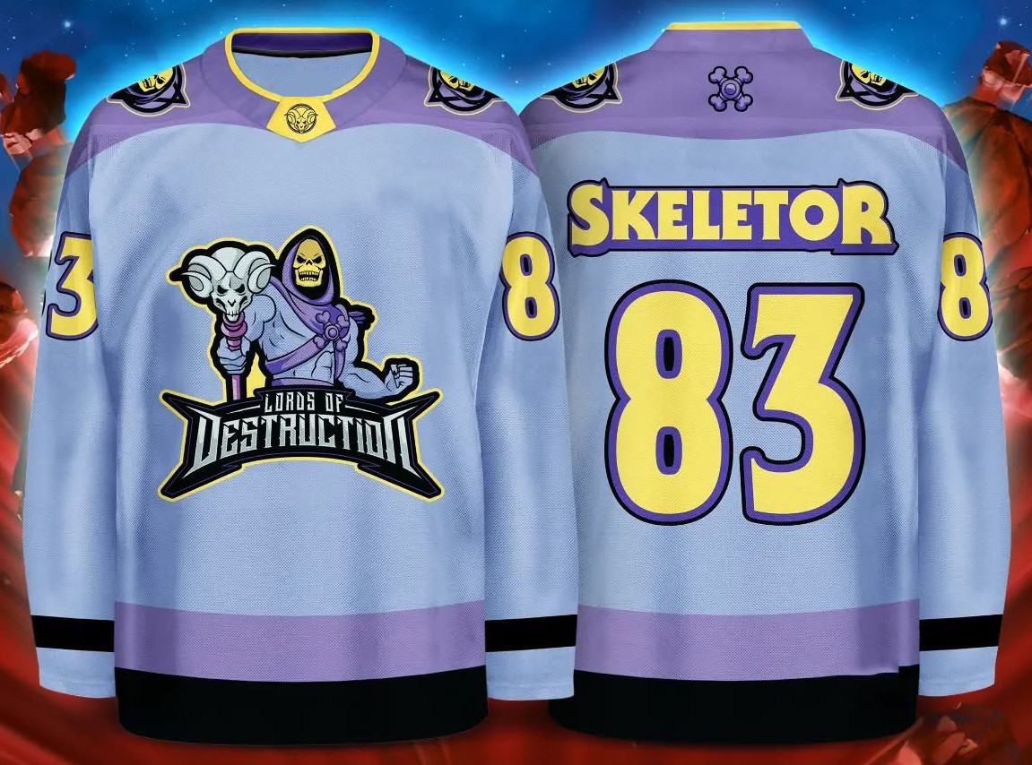 HOT NEW Skeletor Masters of the Universe HOCKEY JERSEY US sizes UJS107