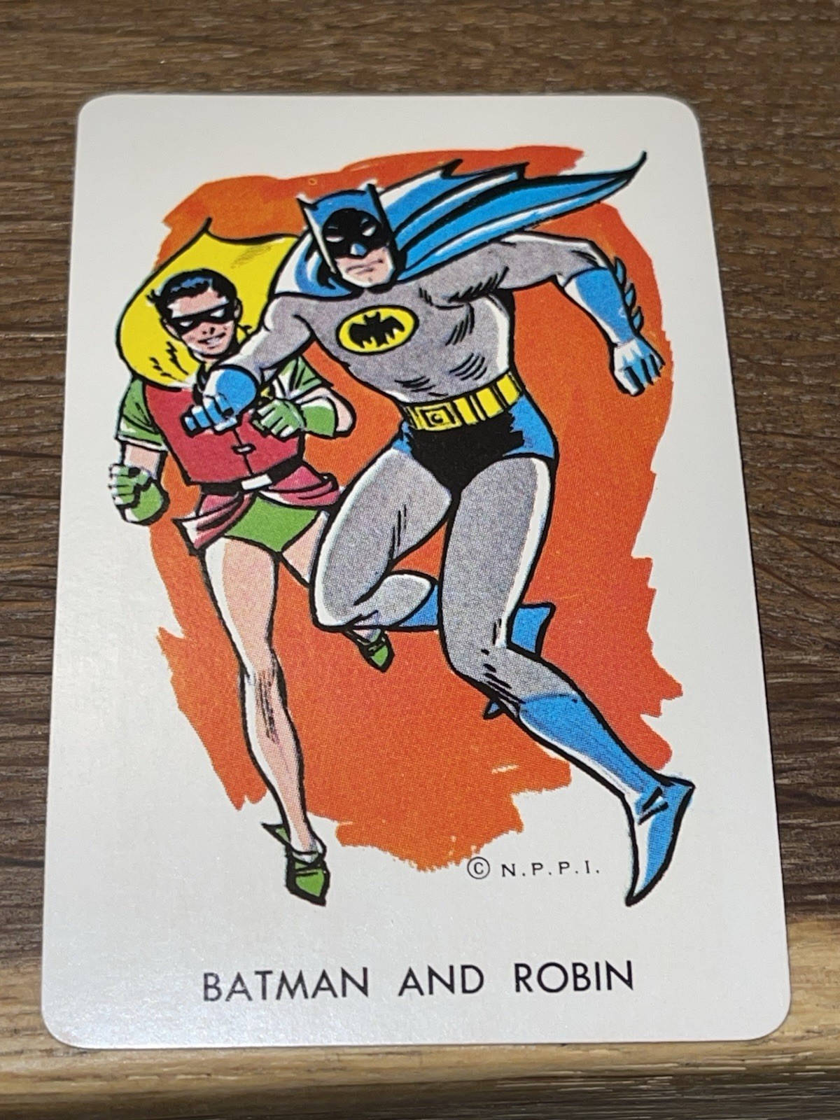 1966 N.P.P.I. WHITMAN BATMAN & ROBIN CARD GAME BATMAN ROOKIE YEAR RARE CARD