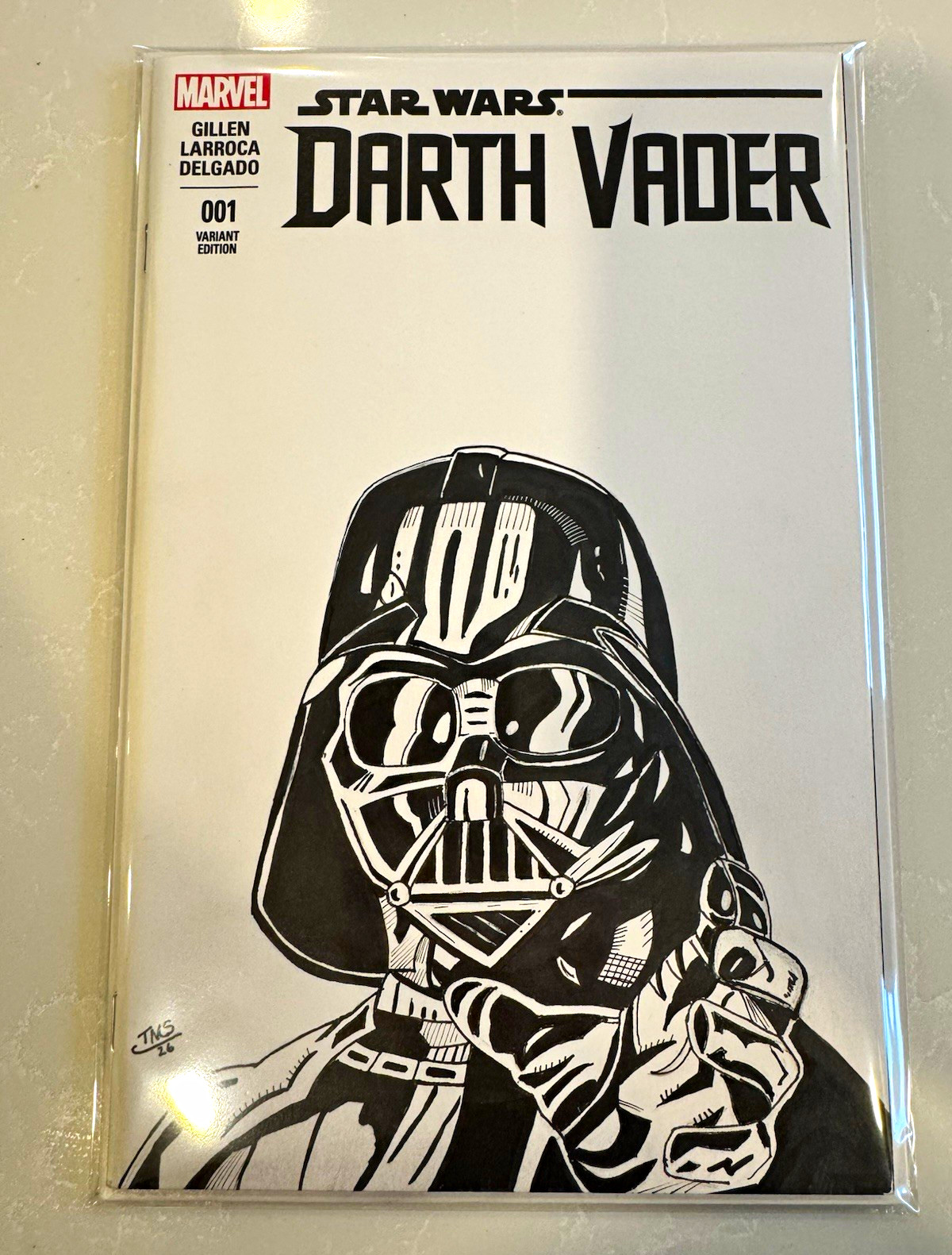 Star Wars Darth Vader #001 Blank Sketch Cover by TMS. Original Art
