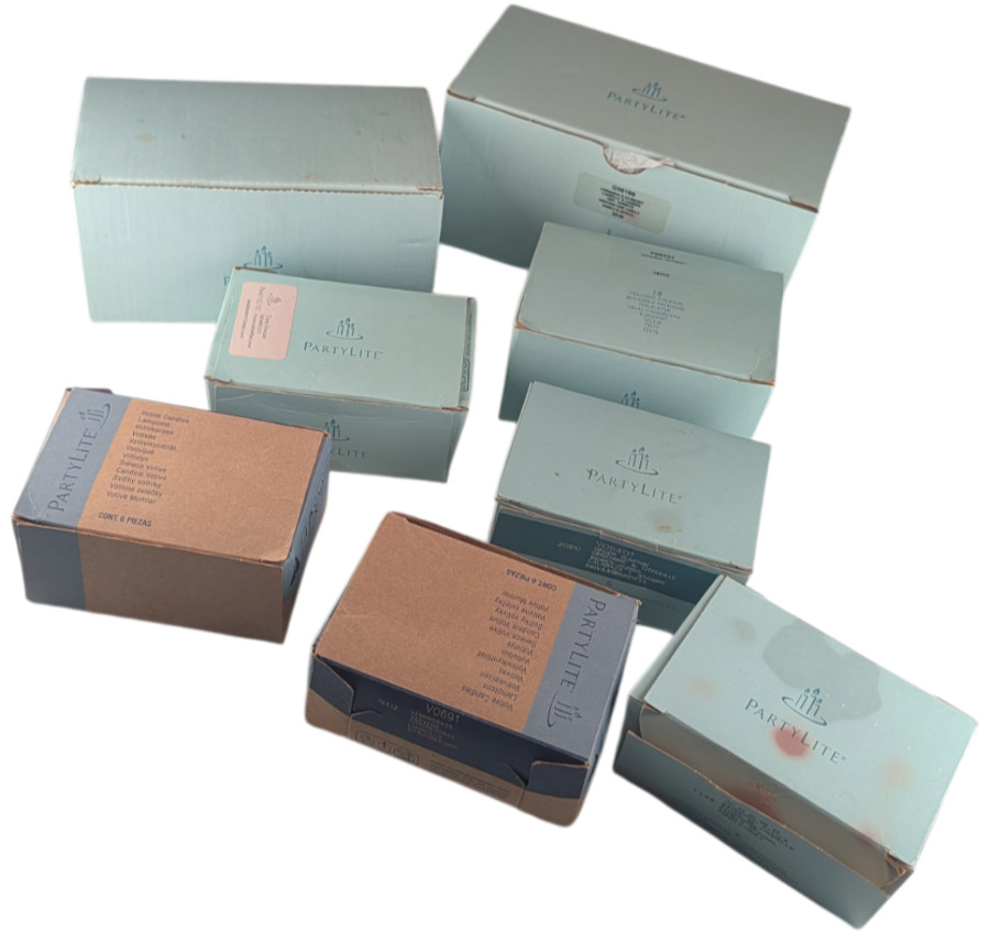 PartyLite Candle Lot 37 Votive Tealight Ball Lemongrass Cinnamon Boxed