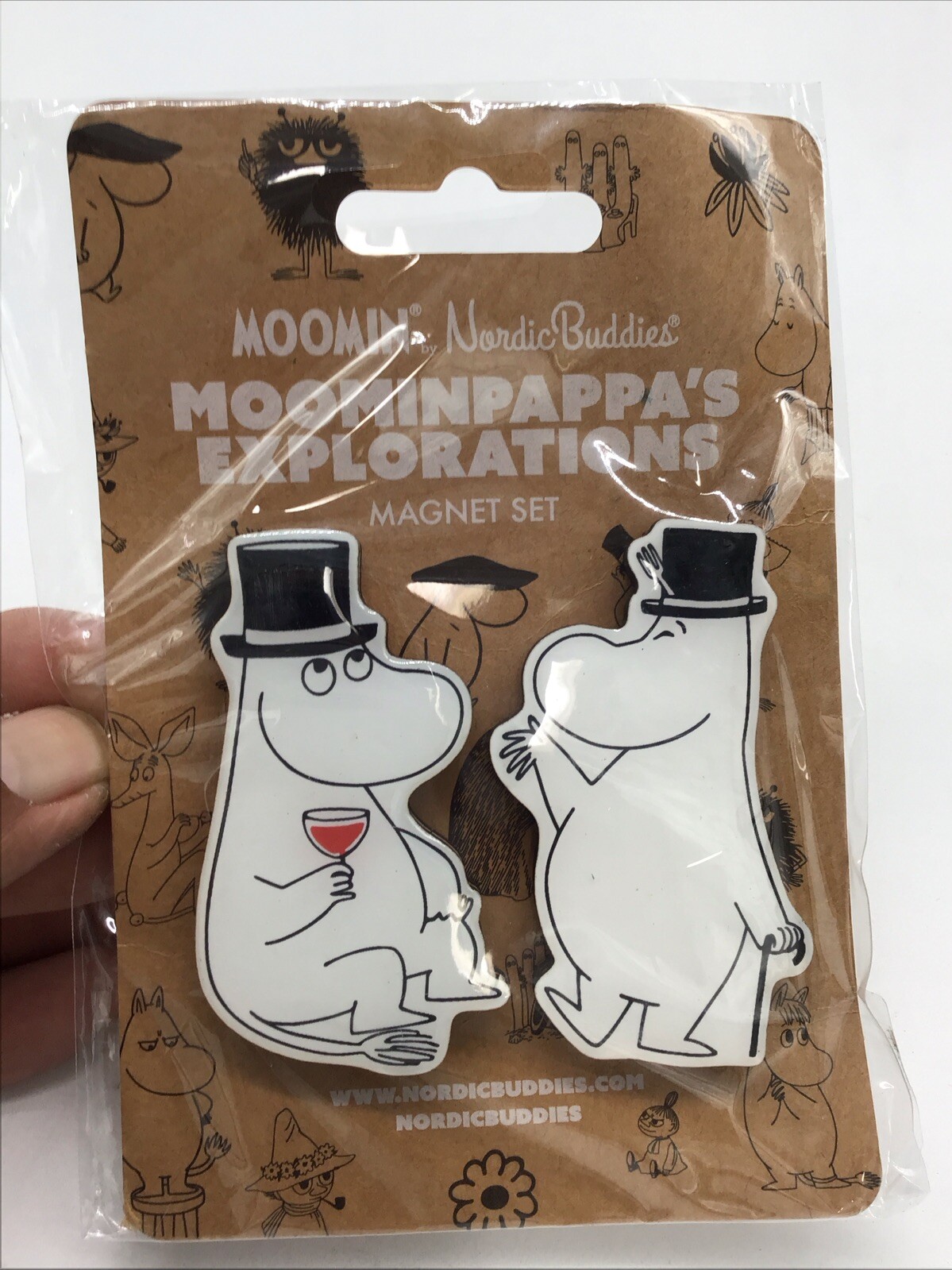 Moomin Nordic Buddies Moominpappa’s Exploration Magnet Set Of 2: In Package