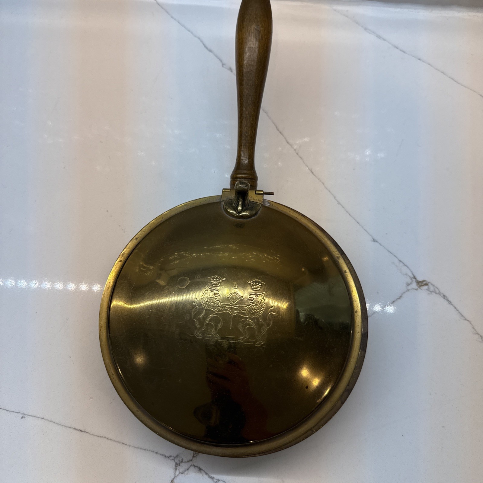Vintage Brass Silent Butler, also known as an ash butler or crumb catcher