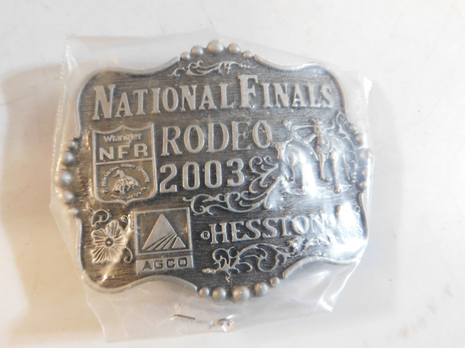 2003 HESSTON NATIONAL FINALS RODEO YOUTH BELT BUCKLE  SEALED NEW