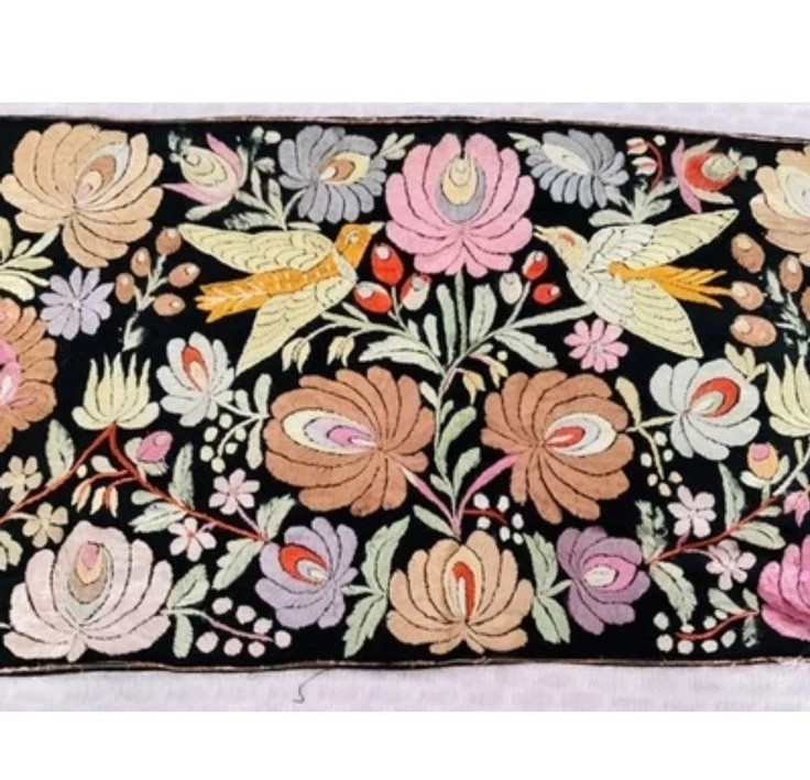 MAKE an OFFER Hungarian Silk Matyo Embroidered Floral runner table 50”x 13” MAKE an OFFER Hungarian Silk Matyo Embroidered Floral runner table 50”x 13”