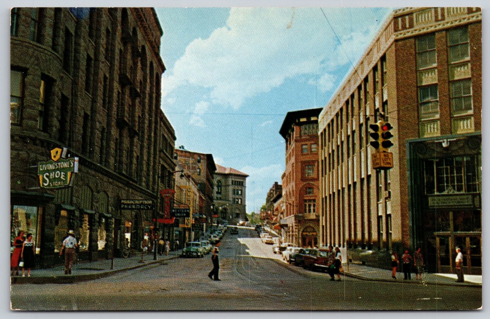 Helena Montana Sixth Avenue Downtown Street View Postcard PC046