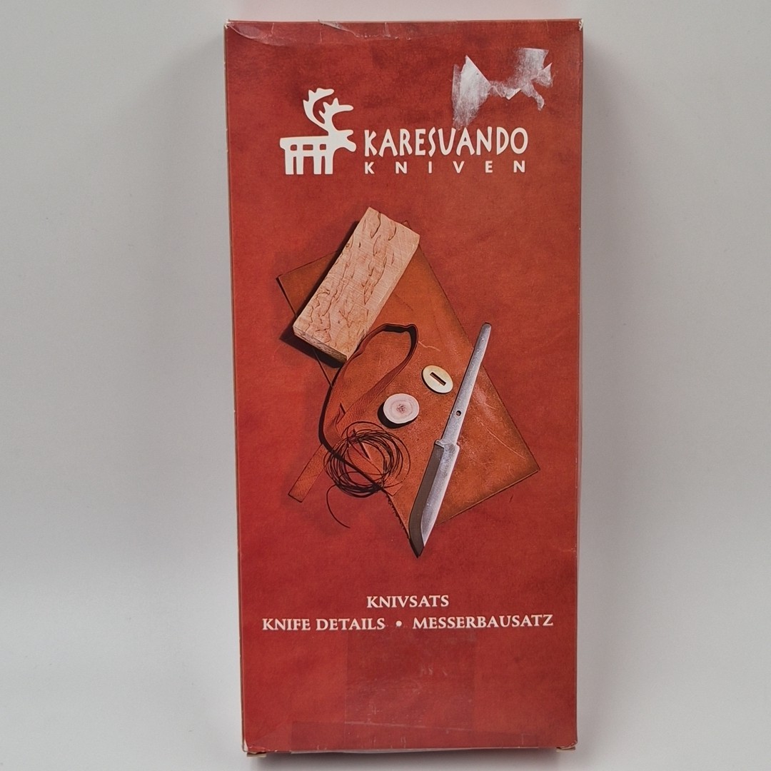 New Karesuando Kniven Blade Knife Making Gift Kit Set NIB Carbon Steel Leather  