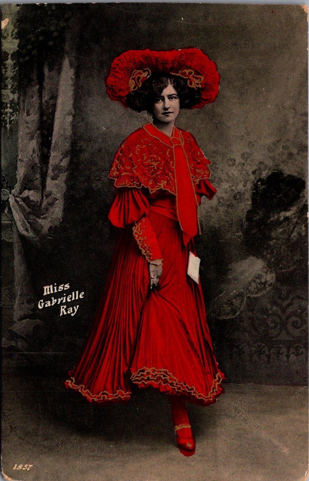 Miss Gabrielle Ray Edwardian Actress Real Photo Postcard 1906 Posted