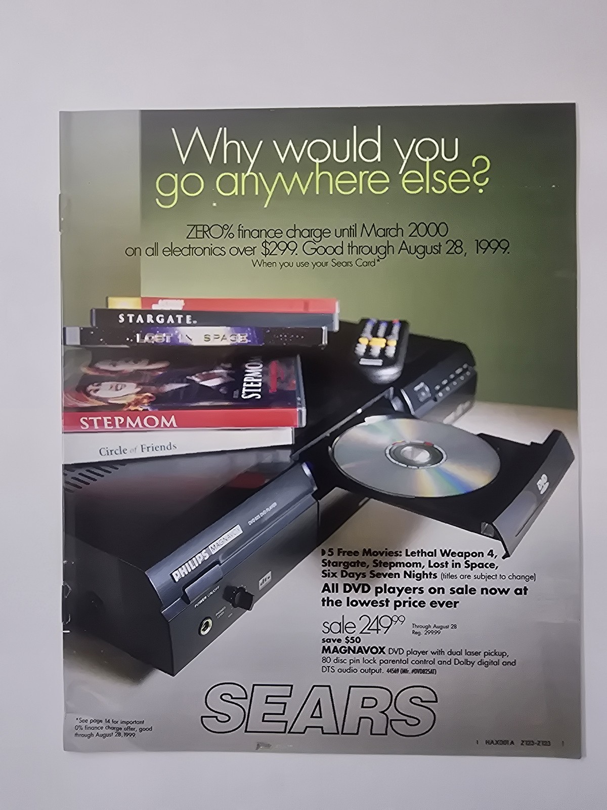 Sears 1999 Home Theater DVD Player Electronics Circular Catalog 16 Pages Sony Sears 1999 Home Theater DVD Player Electronics Circular Catalog 16 Pages Sony