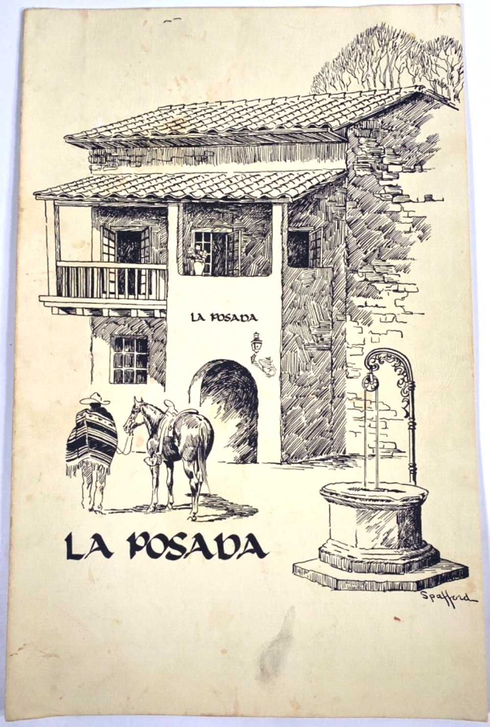 1980s LA POSADA MEXICAN RESTAURANT vintage dinner menu LIVERMORE, CALIFORNIA