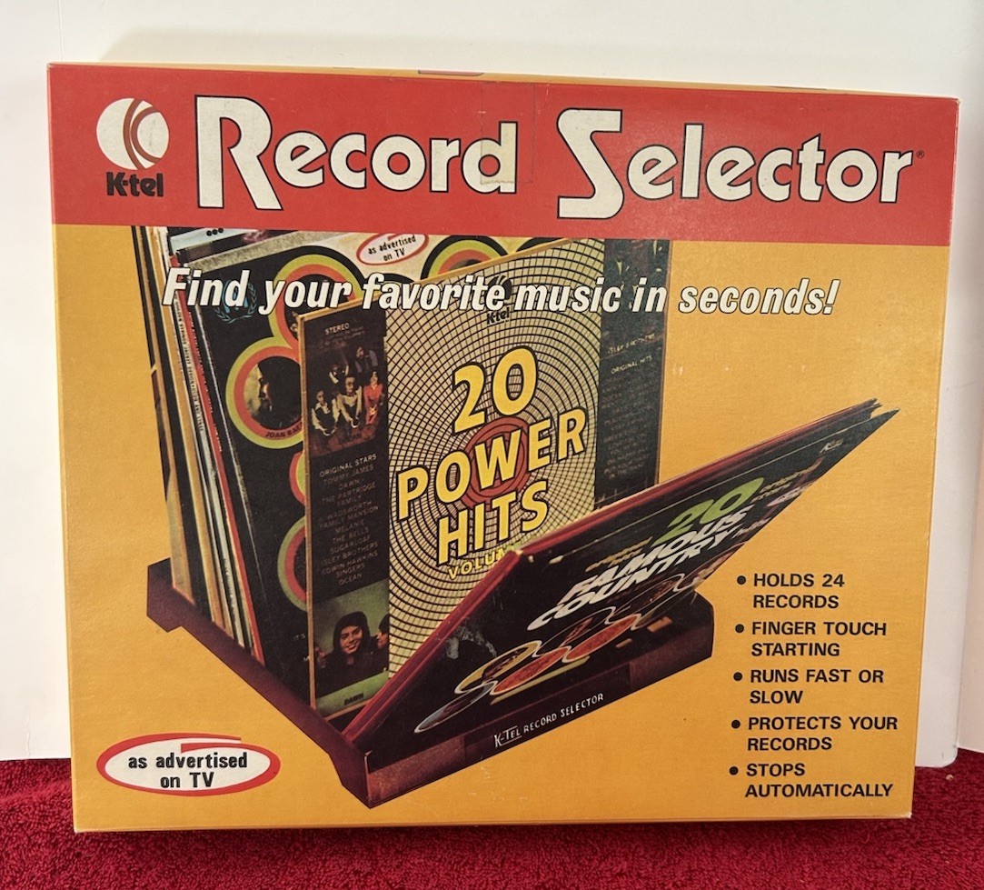 Vintage 1970s K-Tel Record Selector in box Vinyl LP Album Organizer Holder New