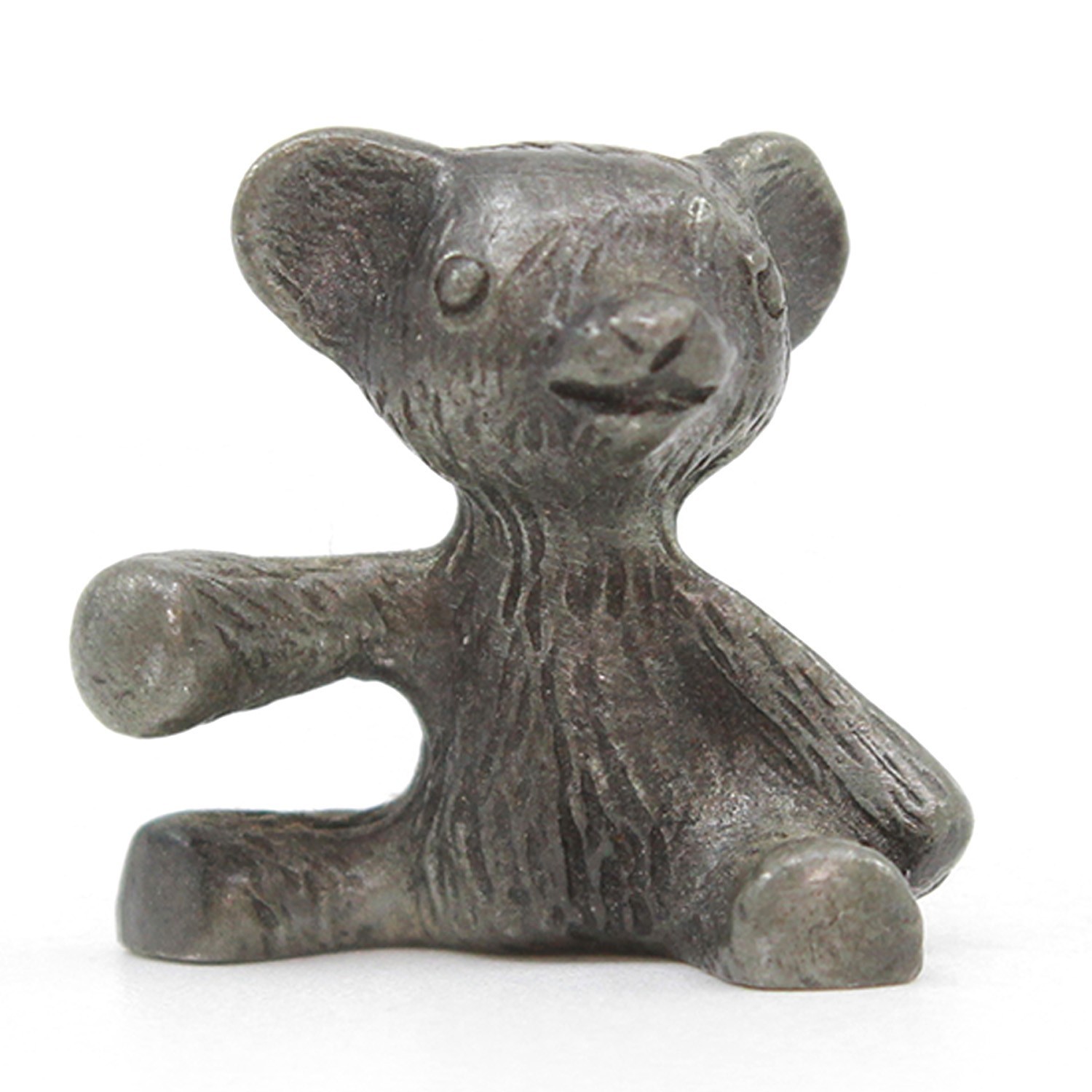 PEWTER Tiny Sitting Teddy Bear - 1/2\