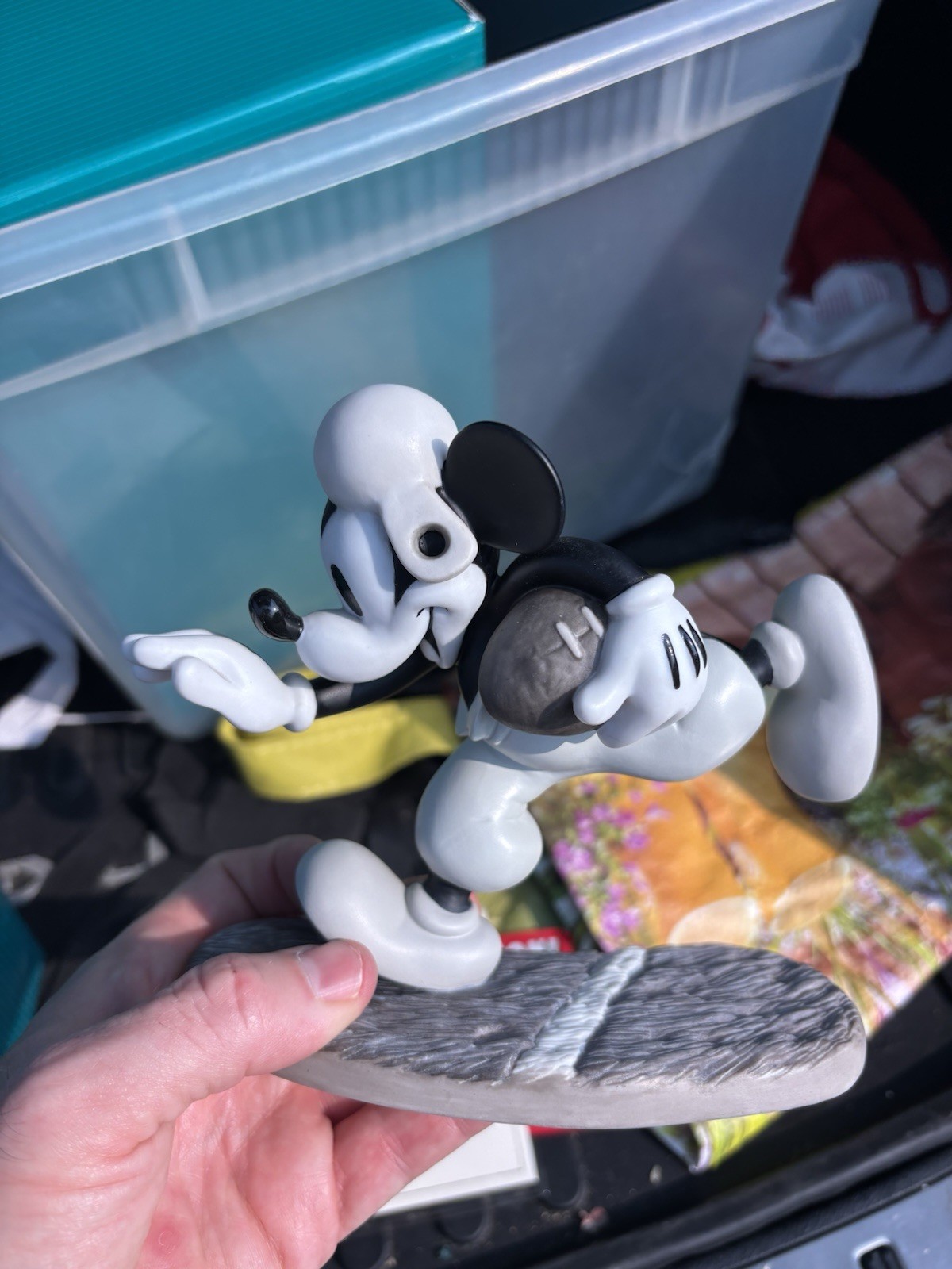 RARE WDCC Disney Statue Rah Rah Mickey Mouse Football 412520 NICE