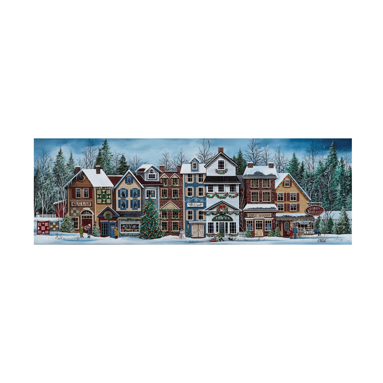 Trademark Fine Art \'Christmas Village\' Canvas Art by Debbi Wetzel