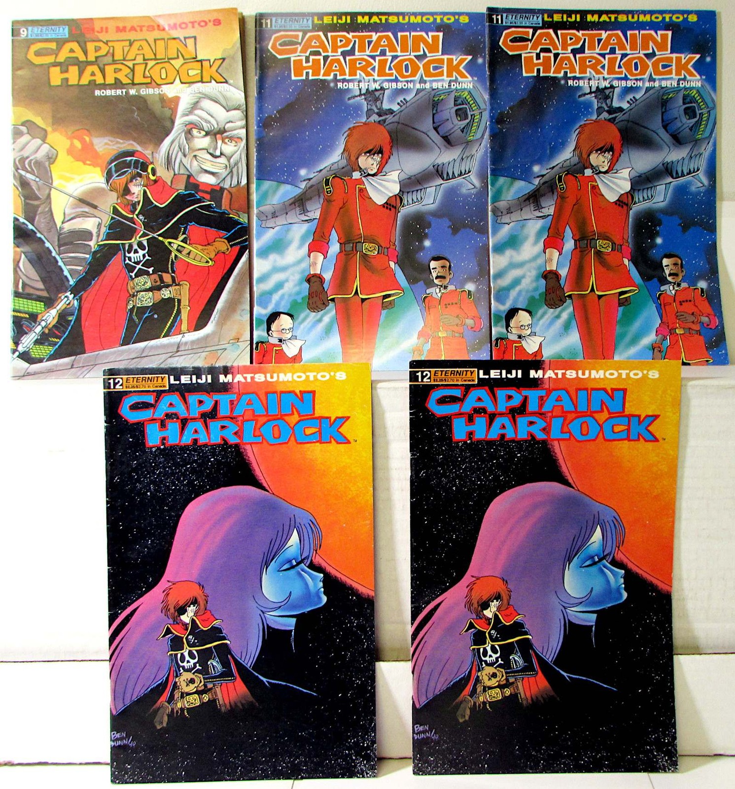 Captain Harlock Lot of 5 #9, 11 x2, 12 x2 1990 Eternity Manga 1st Print Comics Captain Harlock Lot of 5 #9, 11 x2, 12 x2 1990 Eternity Manga 1st Print Comics