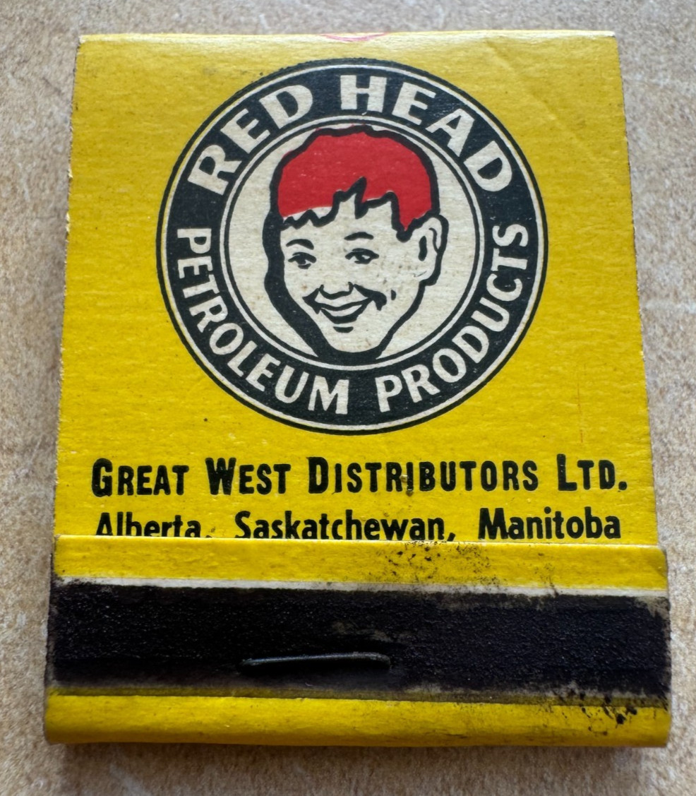 RedHead Petroleum, Vtg. Canadian Matches, Front-Strike, Good Cond. Dunlop Tires