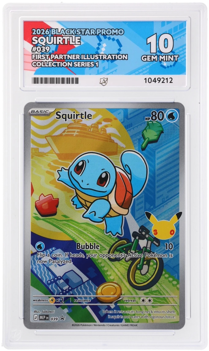 Ace Perfect 10 Squirtle 039 First Partner Illustration Promo Gem Mint Pokemon