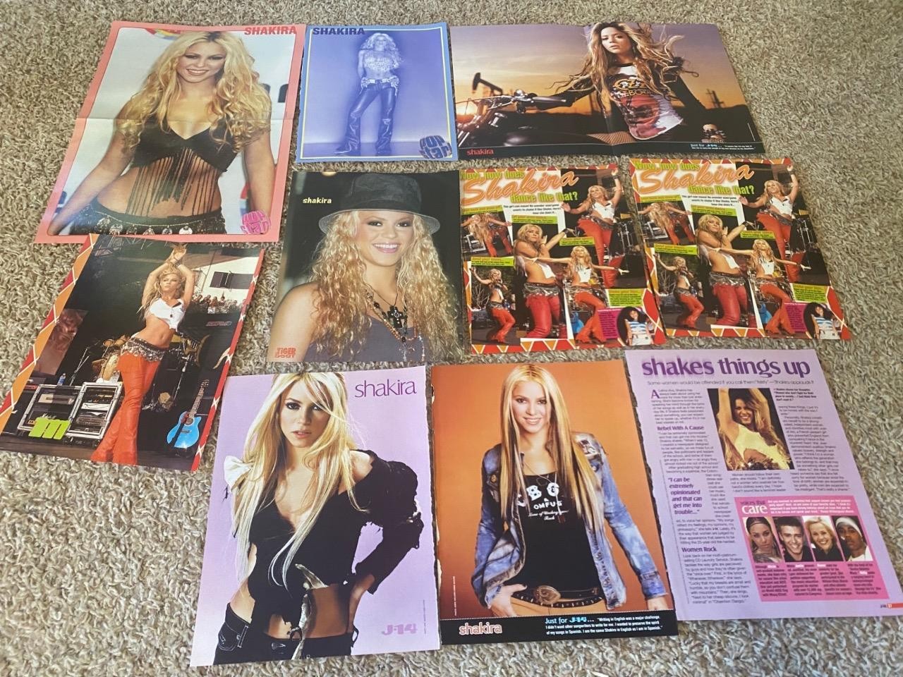Shakira teen magazine pinup clippings lot Tiger Beat Bop Pop Star Bop pix