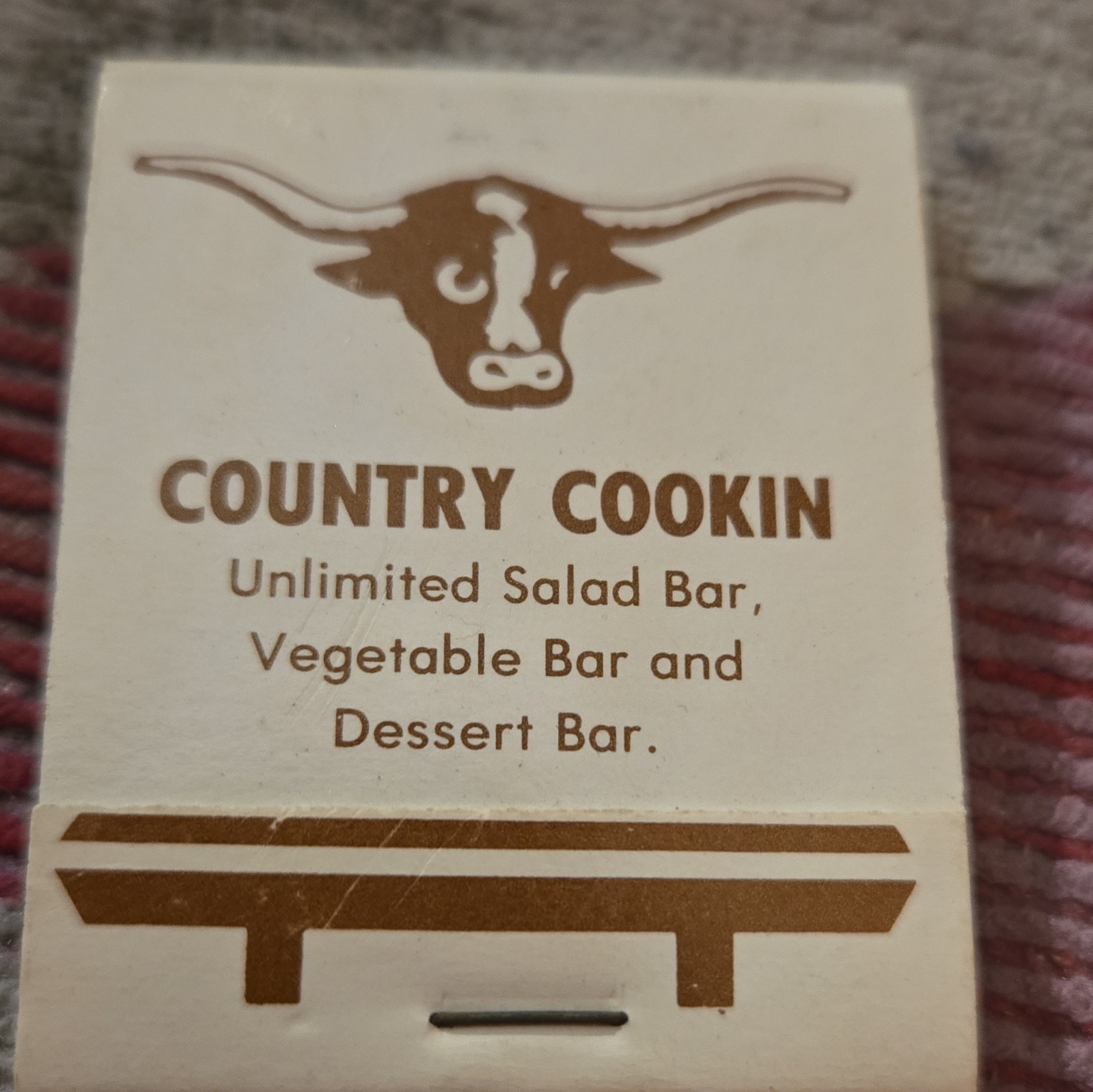 Vintage Matchbook Country Cookin Restaurant Troutville Virginia Advertising Full