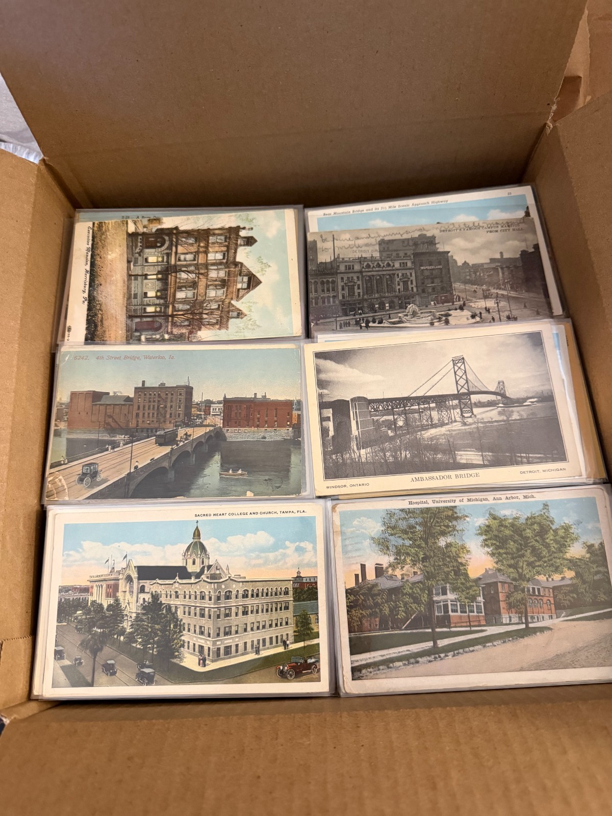 1,300+ Antique Postcards LARGE LOT Vintage American Cities & Towns 1900s-50s