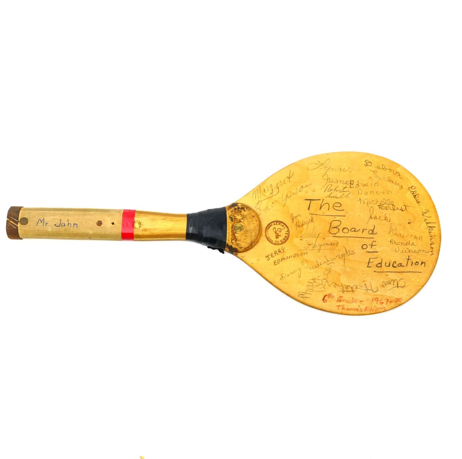 Vintage Punishment Paddle THE BOARD OF EDUCATION from Lincoln Nebraska - signed