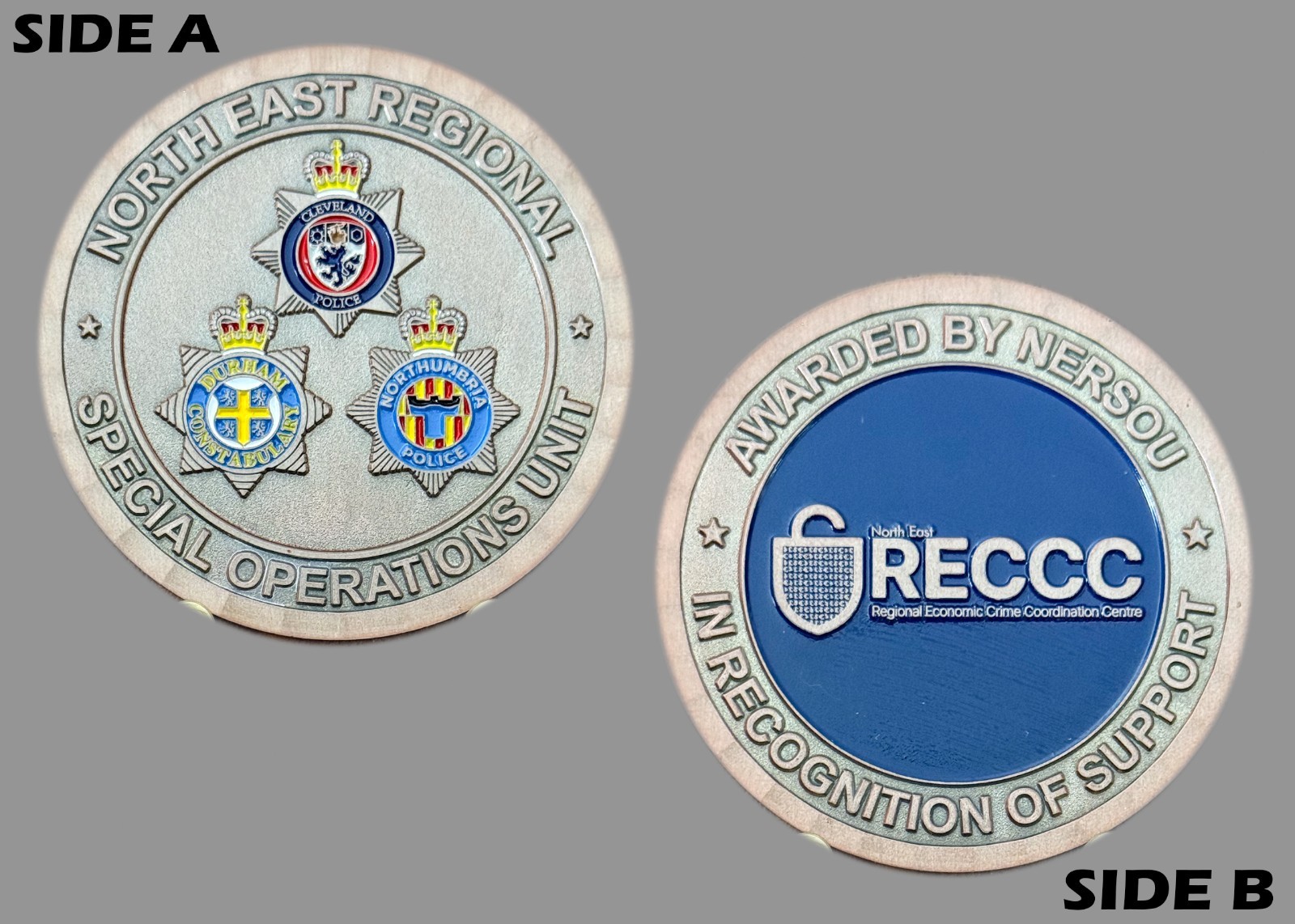 North East UK Police NERSOU RECCC Challenge Coin  M#9