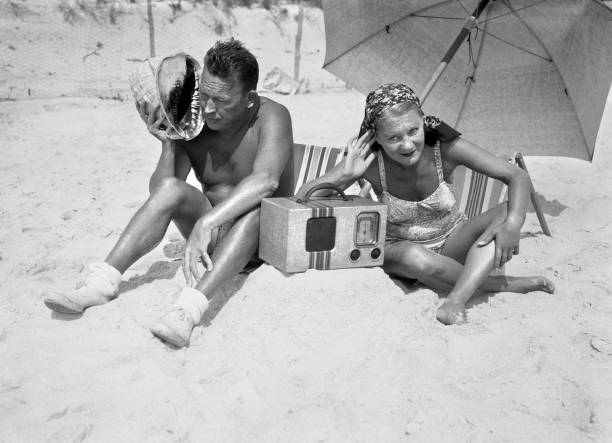 Radio stars Fred Allen and Portland Hoffa vacationing at Fire Is 1940s Photo 3