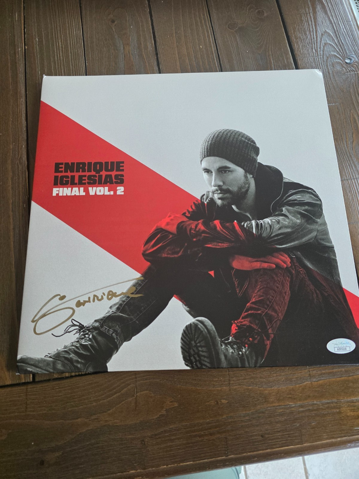 ENRIQUE IGLESIAS SIGNED FINAL VOL. 2 LP VINYL RECORD ALBUM AUTOGRAPHED +JSA COA