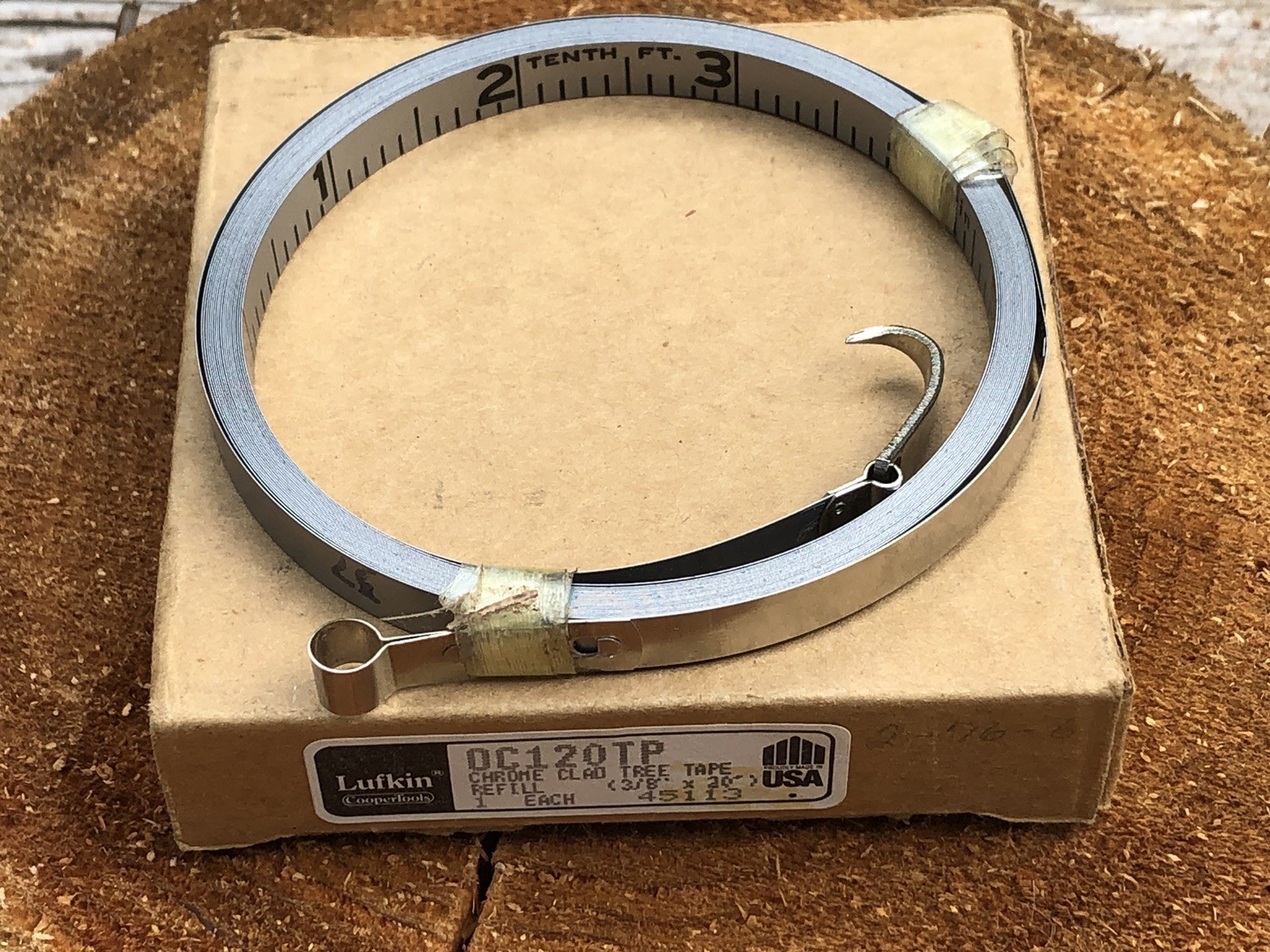 LUFKIN USA OC 120TP Chrome Clad Tree Tape Refill (3/8” X 20’). New Old Stock