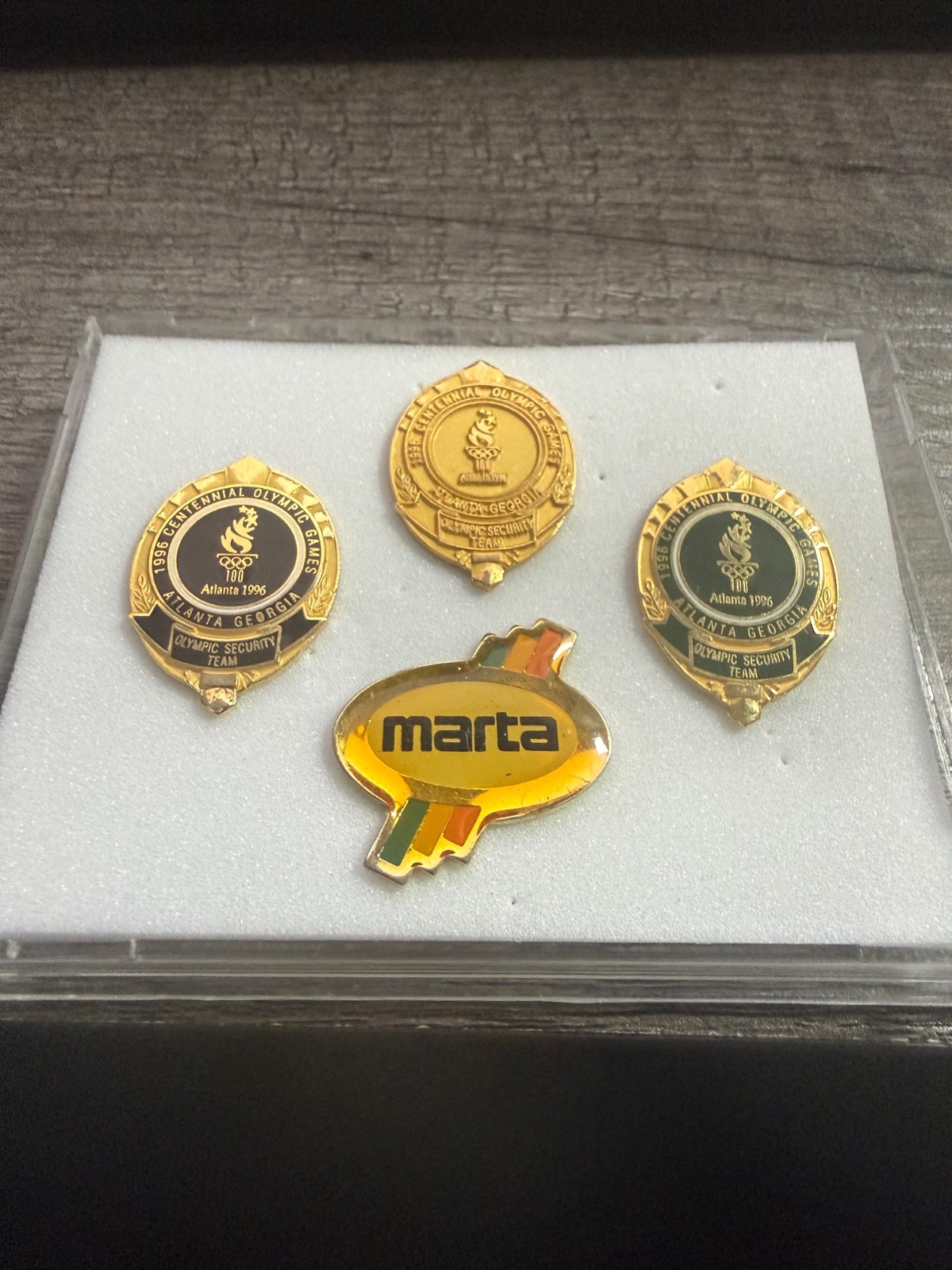 1996 Atlanta Olympic Games Security Team and Coca-Cola Set w/ Marta pin