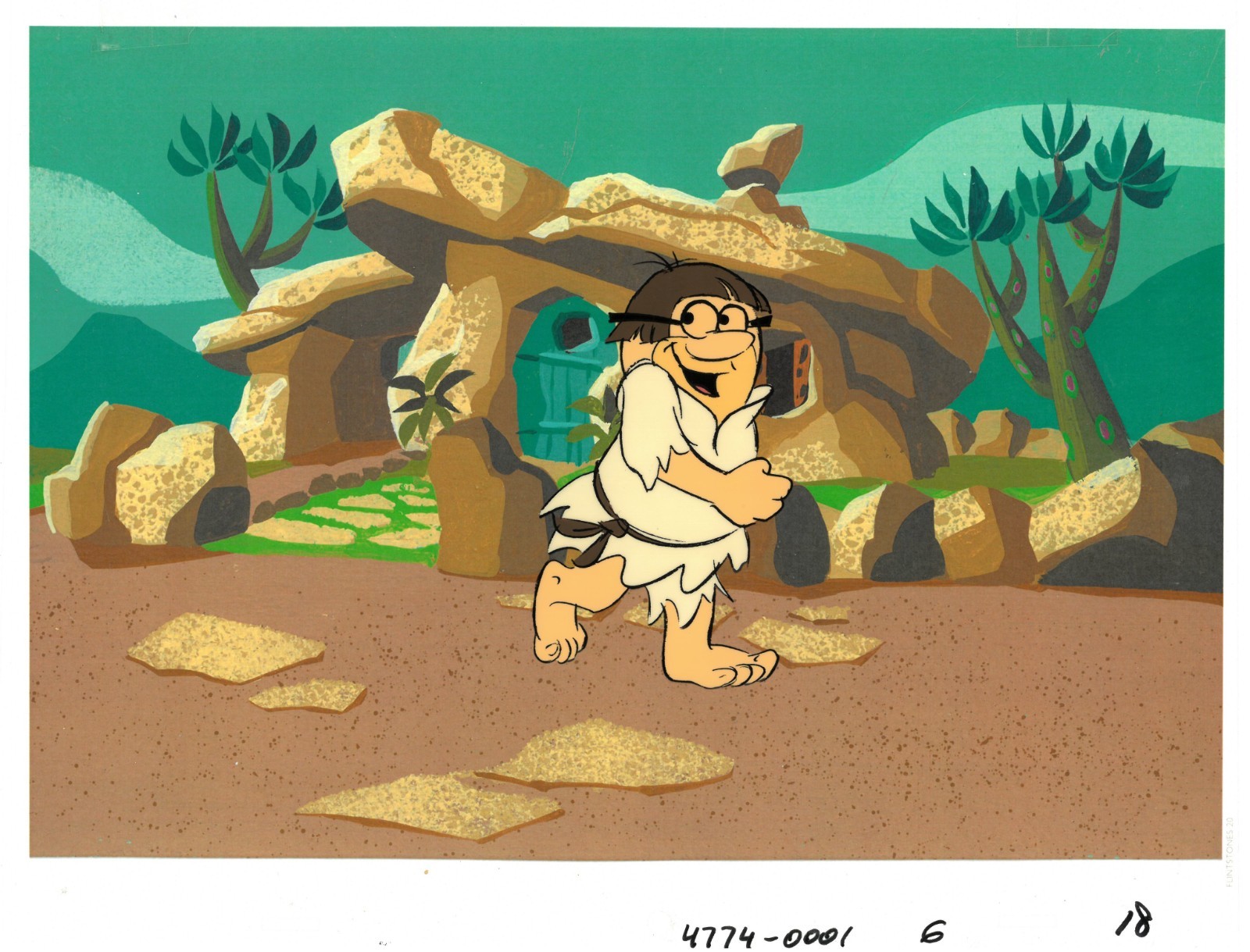 Flintstones - Original 1980's Production Cel Flintstones - Original 1980's Production Cel