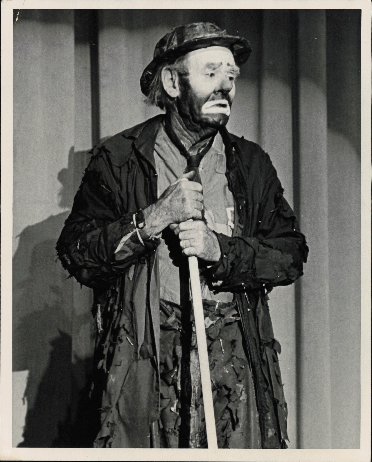 1975 Press Photo Nice  Image of Emmett Kelly in Character as Willie the Clown