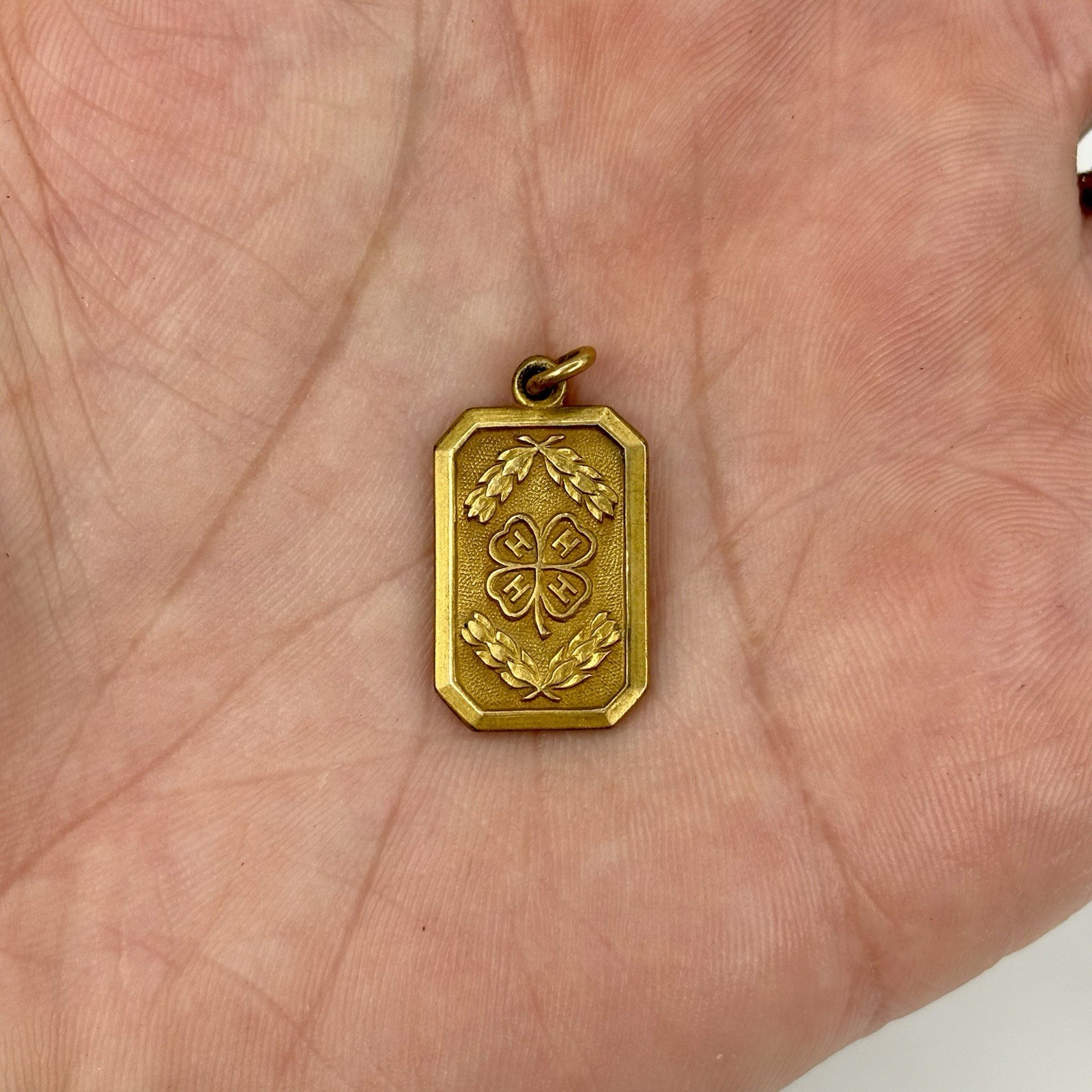 RARE Vtg 1934 Award Medal 4H 10k GF Gold Filled County Live Stock Pendant Charm
