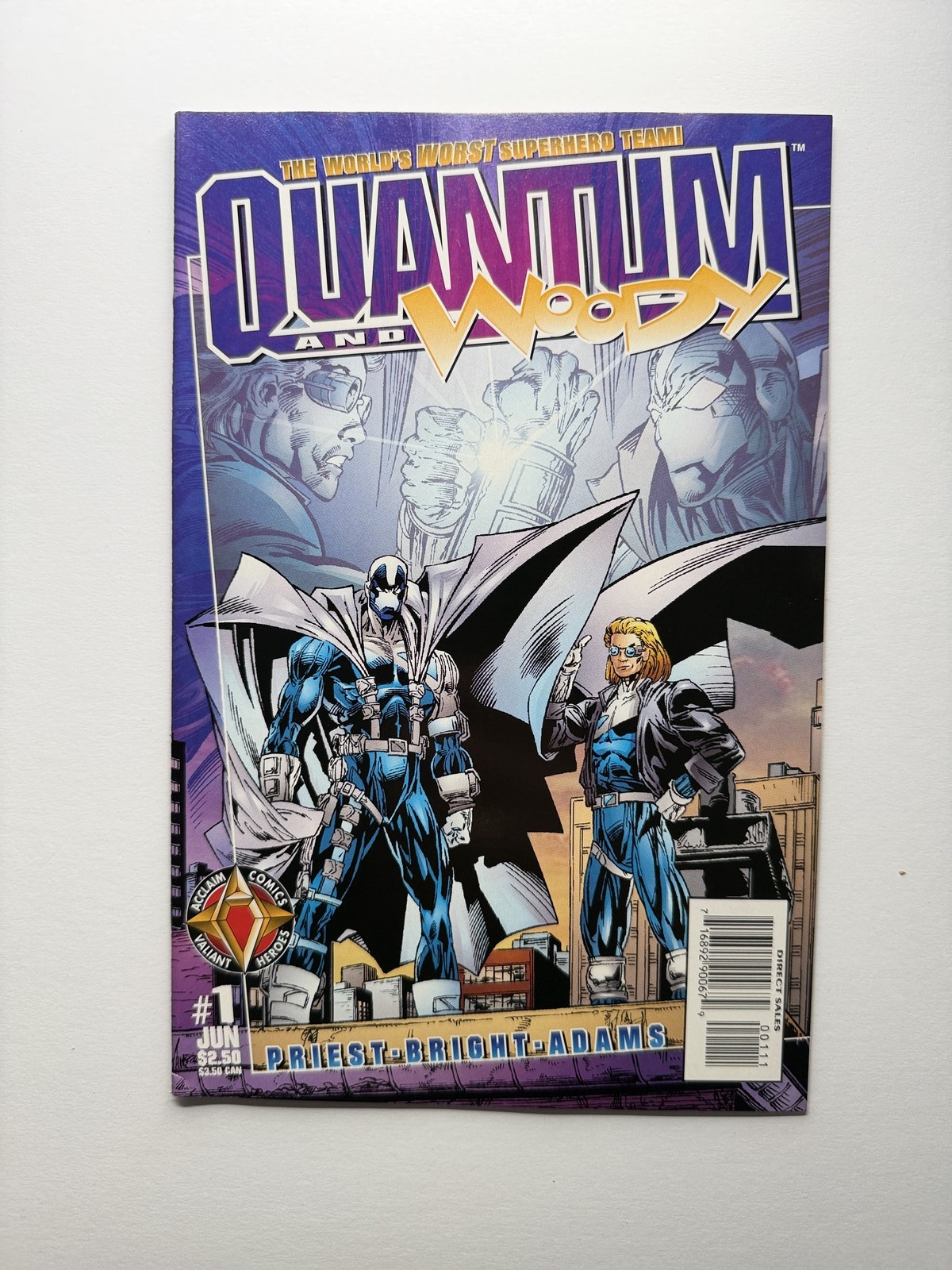 Quantum and Woody #1 Acclaim Comics Valiant Heroes Priest Bright Adams 1997