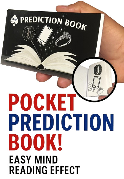 MAGIC PREDICTION BOOK Easy Beginner Pocket Mental Trick Cartoon Flip Pictures 1