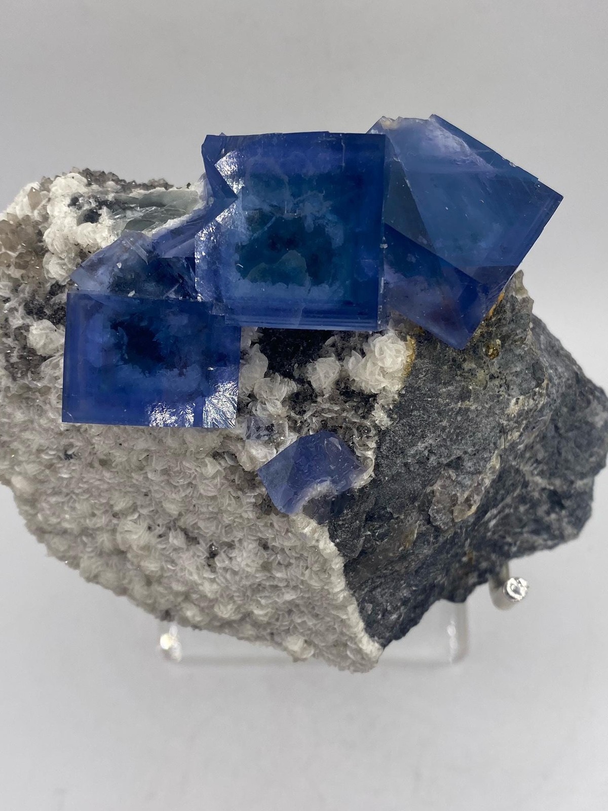 Blue Phantom Fluorite Cubes Cluster Must See Video