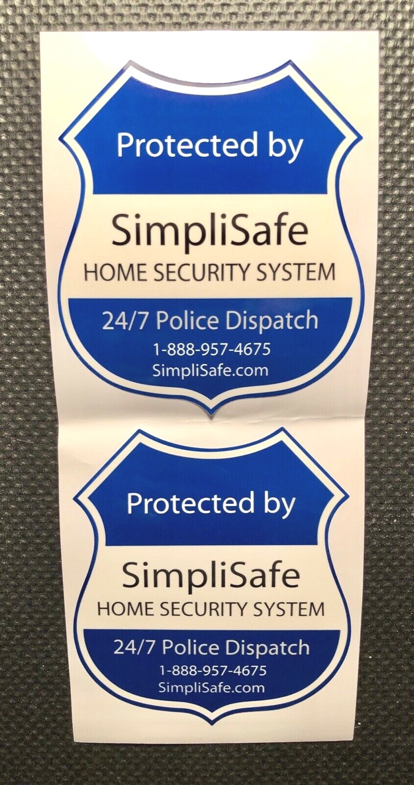 (2) SimpliSafe Home Security System Decals / Stickers for Doors / Windows - NEW